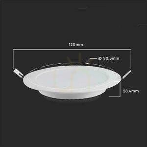 Zápustný LED panel V-TAC VT-61003 3 W 4000 K 330 lm okrúhly 90,5 mm biely small 1