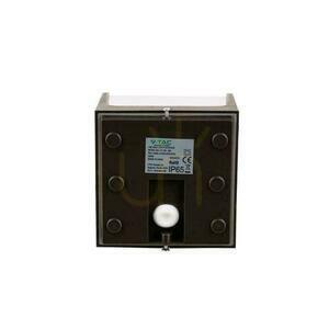Vonkajšie nástenné svietidlo V-TAC VT-708 LED 8 W 750 lm 3000 K, IP65, hnedé, opálový kryt 120×120 mm small 1