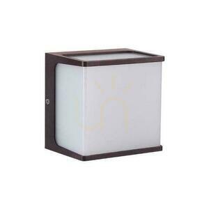 Vonkajšie nástenné svietidlo V-TAC VT-708 LED 8 W 750 lm 3000 K, IP65, hnedé, opálový kryt 120×120 mm small 0