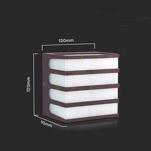V-TAC 8W LED záhradné nástenné svietidlo IP65 120x120 Brown VT-732 3000K 750lm. small 3
