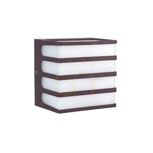 Skontrolujte V-TAC 8W LED záhradné nástenné svietidlo IP65 120x120 Brown VT-732 3000K 750lm.
