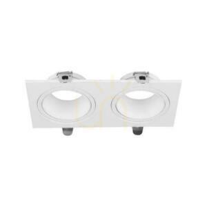 Biele dvojité zápustné svietidlo GU10 V-TAC VT-439 small 0