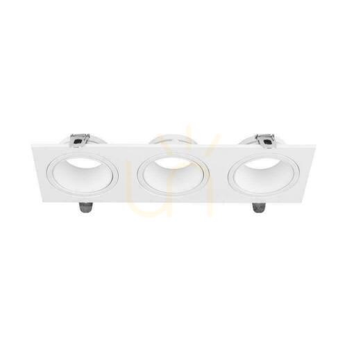 Skontrolujte Biele trojité zápustné svietidlo V-TAC VT-441 3×GU10 max. 35 W IP20