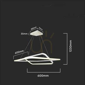V-TAC 48W LED závesné svietidlo stmievateľné biele VT-7909 4000K 5150lm small 3