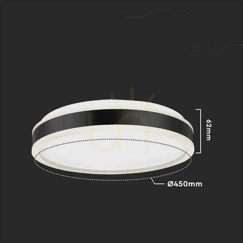 Skontrolujte Plafond V-TAC 24W LED 3v1 čierna okrúhla fi.45cm VT-7780 4000K 2500lm