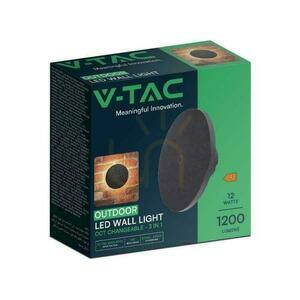 Nástenná 12W V-TAC Round Black CCT stmievateľná nástenná lampa VT-83012 3000K-6400K 1200lm. small 1