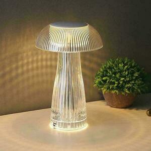 V-TAC 1W LED stolová lampa na nočný stolík 25cm USB nabíjanie Stmievateľná transparentná VT-1040 3000K-6000K 50lm small 10