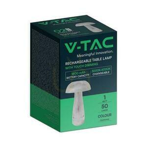 V-TAC 1W LED stolová lampa na nočný stolík 25cm USB nabíjanie Stmievateľná transparentná VT-1040 3000K-6000K 50lm small 4