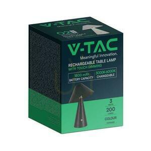 V-TAC 3W LED 24cm stolové nočné svetlo USB nabíjanie stmievateľné čierne VT-1051 3000K-6000K 200lm. small 4