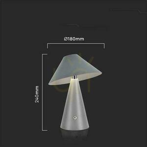 Sivá prenosná stolná lampa V-TAC VT-1051 7949 LED 3 W 200 lm USB-C small 5