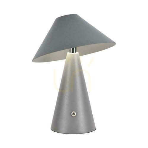 Skontrolujte V-TAC 3W LED stolová lampa 24cm USB nabíjanie Stmievateľná šedá VT-1051 3000K-6000K 200lm