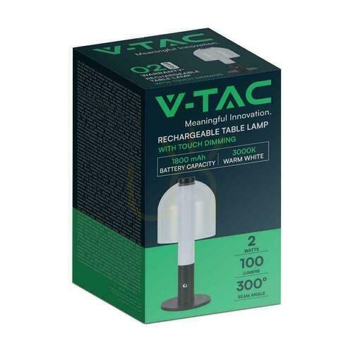 Skontrolujte Stolová lampa V-TAC VT-1056 LED 2 W, 30 cm, čierna, nabíjateľná cez USB