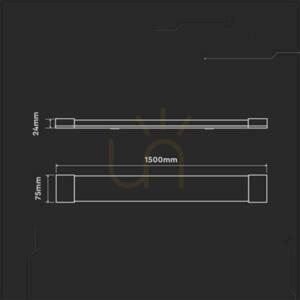 V-TAC 50W LED povrchové lineárne svietidlo 150CM VT-8340 6500K 6000lm 3 roky záruka small 3