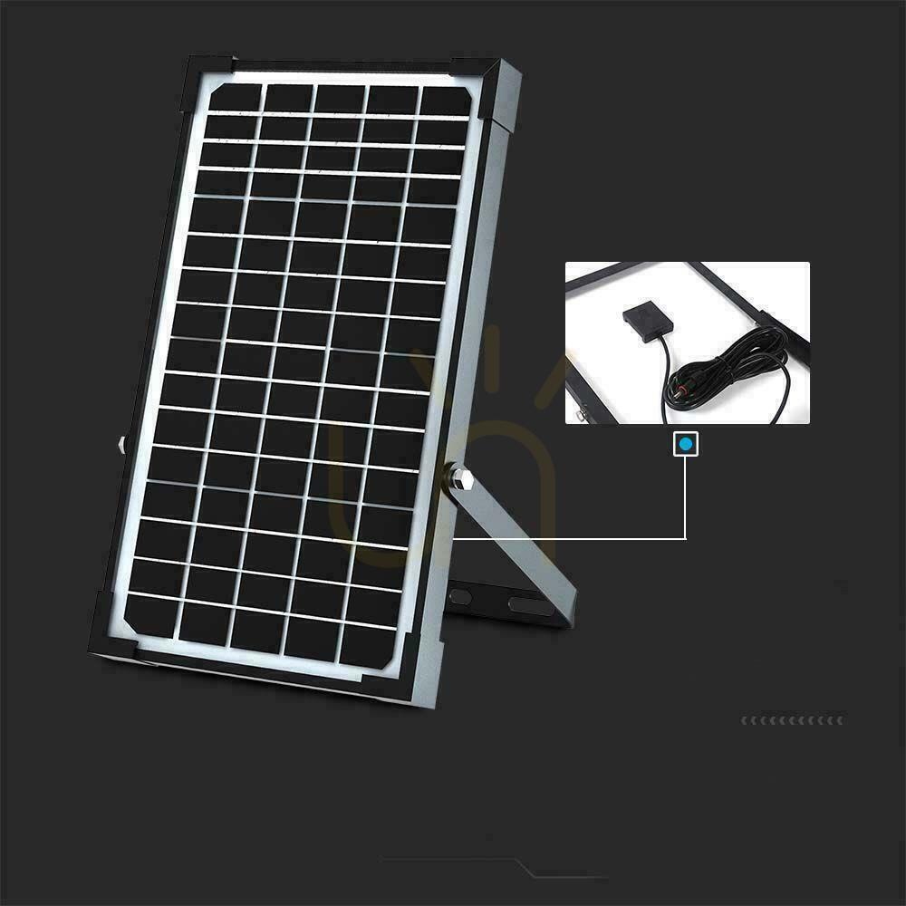 Šou V-TAC 30W IP65 solárny LED projektor, diaľkový časovač, LiFePo 6,4V 6000mA čierny VT-432 4000K 4800lm 3 roky záruka V-TAC 30W IP65 solárny LED projektor, diaľkový časovač, LiFePo 6,4V 6000mA čierny VT-432 4000K 4800lm 3 roky záruka