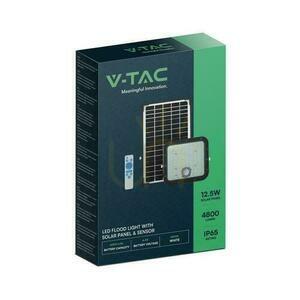 V-TAC 30W IP65 solárny LED projektor, diaľkový časovač, LiFePo 6,4V 6000mA čierny VT-432 6400K 4800lm 3 roky záruka small 4