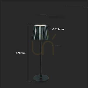 V-TAC 4W LED stolová lampa na nočný stolík 37cm USB nabíjanie stmievateľná čierna VT-1028 3000K-6000K 150lm small 4