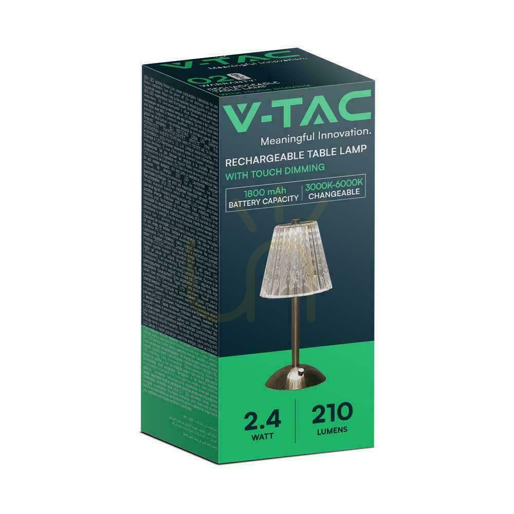 Náhľad V-TAC 3W LED 29cm stolové nočné svetlo USB nabíjanie stmievateľné pieskovo hnedé VT-1033 3000K-6000K 210lm V-TAC 3W LED 29cm stolové nočné svetlo USB nabíjanie stmievateľné pieskovo hnedé VT-1033 3000K-6000K 210lm