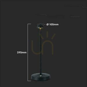 V-TAC 3W LED 29cm stolové nočné svetlo USB nabíjanie stmievateľné čierne VT-1073 3000K-6000K 130lm. 2 V-TAC 3W LED 29cm stolové nočné svetlo USB nabíjanie stmievateľné čierne VT-1073 3000K-6000K 130lm. small 2