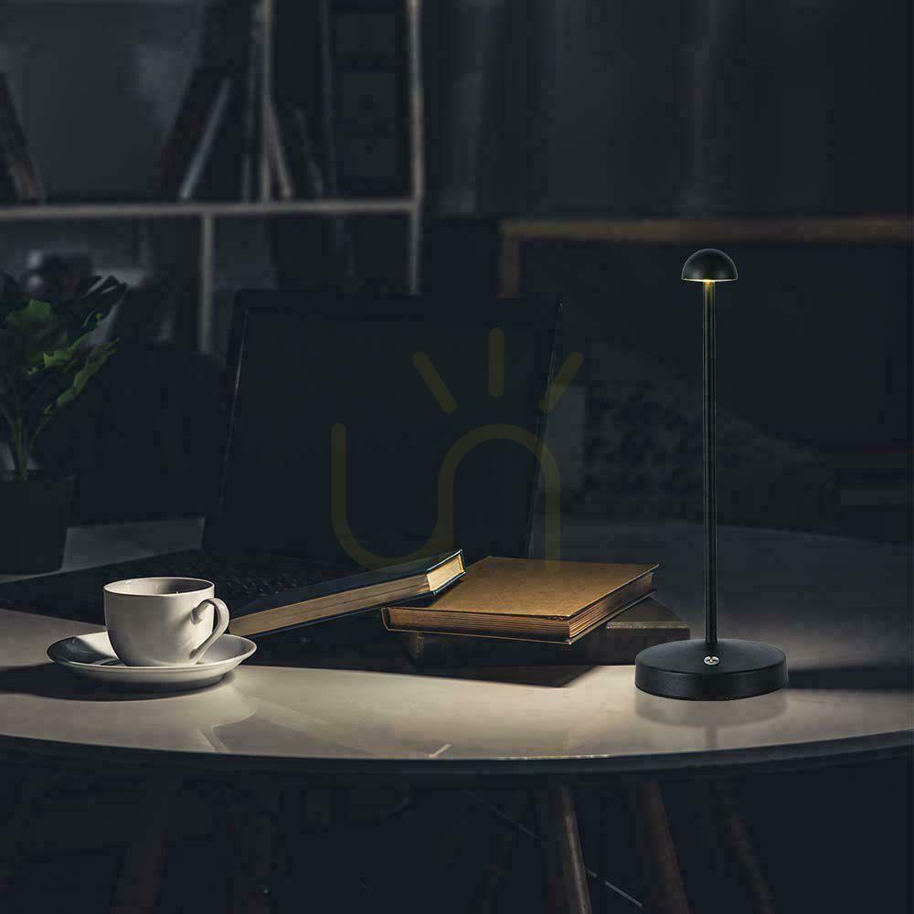 vyhliadka V-TAC 3W LED 29cm stolové nočné svetlo USB nabíjanie stmievateľné čierne VT-1073 3000K-6000K 130lm. V-TAC 3W LED 29cm stolové nočné svetlo USB nabíjanie stmievateľné čierne VT-1073 3000K-6000K 130lm.