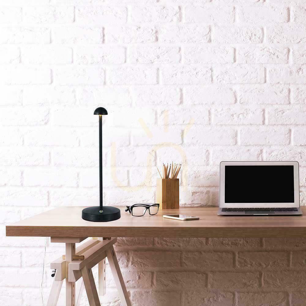 Náhľad V-TAC 3W LED 29cm stolové nočné svetlo USB nabíjanie stmievateľné čierne VT-1073 3000K-6000K 130lm. V-TAC 3W LED 29cm stolové nočné svetlo USB nabíjanie stmievateľné čierne VT-1073 3000K-6000K 130lm.
