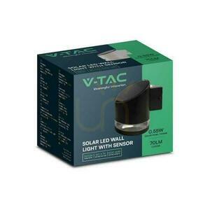 V-TAC 1W LED čierna IP54 VT-1138 3000K 70lm Solárna záhradná nástenná lampa 3 roky záruka small 5