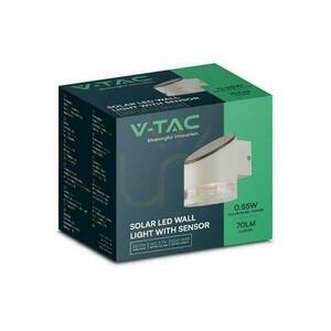 Záhradná nástenná lampa Solárna V-TAC 1W LED biela IP44 VT-1138 3000K 70lm 3 roky záruka small 1