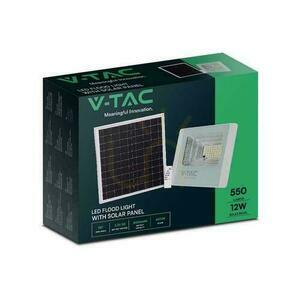 V-TAC Solárny LED projektor 12W biely IP65, diaľkové ovládanie, časovač VT-25W 6400K 550lm small 3