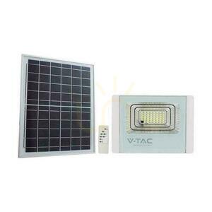 V-TAC 20W biely IP65 solárny LED projektor, diaľkové ovládanie, časovač VT-60W 6400K 1650lm. small 0