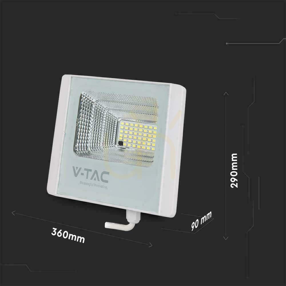 Šou V-TAC Solárny LED projektor 40W biely IP65, diaľkové ovládanie, časovač VT-200W 6400K 3100lm. V-TAC Solárny LED projektor 40W biely IP65, diaľkové ovládanie, časovač VT-200W 6400K 3100lm.