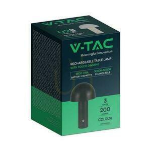 V-TAC 1W LED lampa na nočný stolík 25cm USB nabíjanie stmievateľná čierna VT-1047 3000K-6000K 200lm. small 3