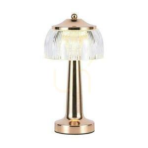 V-TAC 1W LED 26cm stolové nočné svetlo USB nabíjanie stmievateľné zlaté VT-1048 3000K-6000K 55lm. small 0