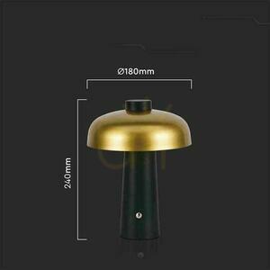 V-TAC 3W LED stolová lampa 24cm USB nabíjanie Stmievateľná zlatá VT-1050 3000K-6000K 200lm small 2