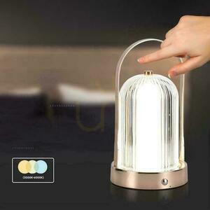 V-TAC 1W LED stolová lampa na nočný stolík 22cm USB nabíjanie Stmievateľná matná zlatá VT-1057 3000K-6000K 55lm small 3