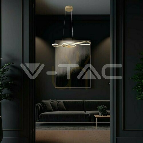 Skontrolujte V-TAC 18W LED závesné svietidlo Gold VT-7817 3000K 2260lm