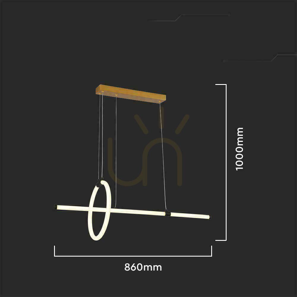 vyhliadka V-TAC 16W LED závesné svietidlo čierne VT-7818 3000K 1820lm V-TAC 16W LED závesné svietidlo čierne VT-7818 3000K 1820lm