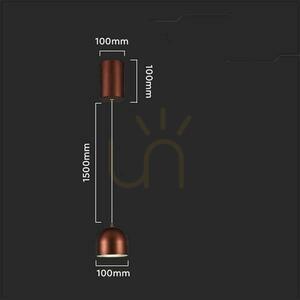 V-TAC LED závesné svietidlo 8,5W 100cm nastaviteľné, dotykový spínač hnedá VT-7795 3000K 850lm 2 V-TAC LED závesné svietidlo 8,5W 100cm nastaviteľné, dotykový spínač hnedá VT-7795 3000K 850lm small 2
