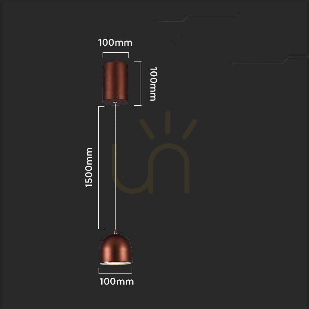 Náhľad V-TAC LED závesné svietidlo 8,5W 100cm nastaviteľné, dotykový spínač hnedá VT-7795 3000K 850lm V-TAC LED závesné svietidlo 8,5W 100cm nastaviteľné, dotykový spínač hnedá VT-7795 3000K 850lm