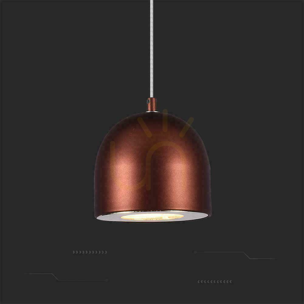 Displej V-TAC LED závesné svietidlo 8,5W 100cm nastaviteľné, dotykový spínač hnedá VT-7795 3000K 850lm V-TAC LED závesné svietidlo 8,5W 100cm nastaviteľné, dotykový spínač hnedá VT-7795 3000K 850lm