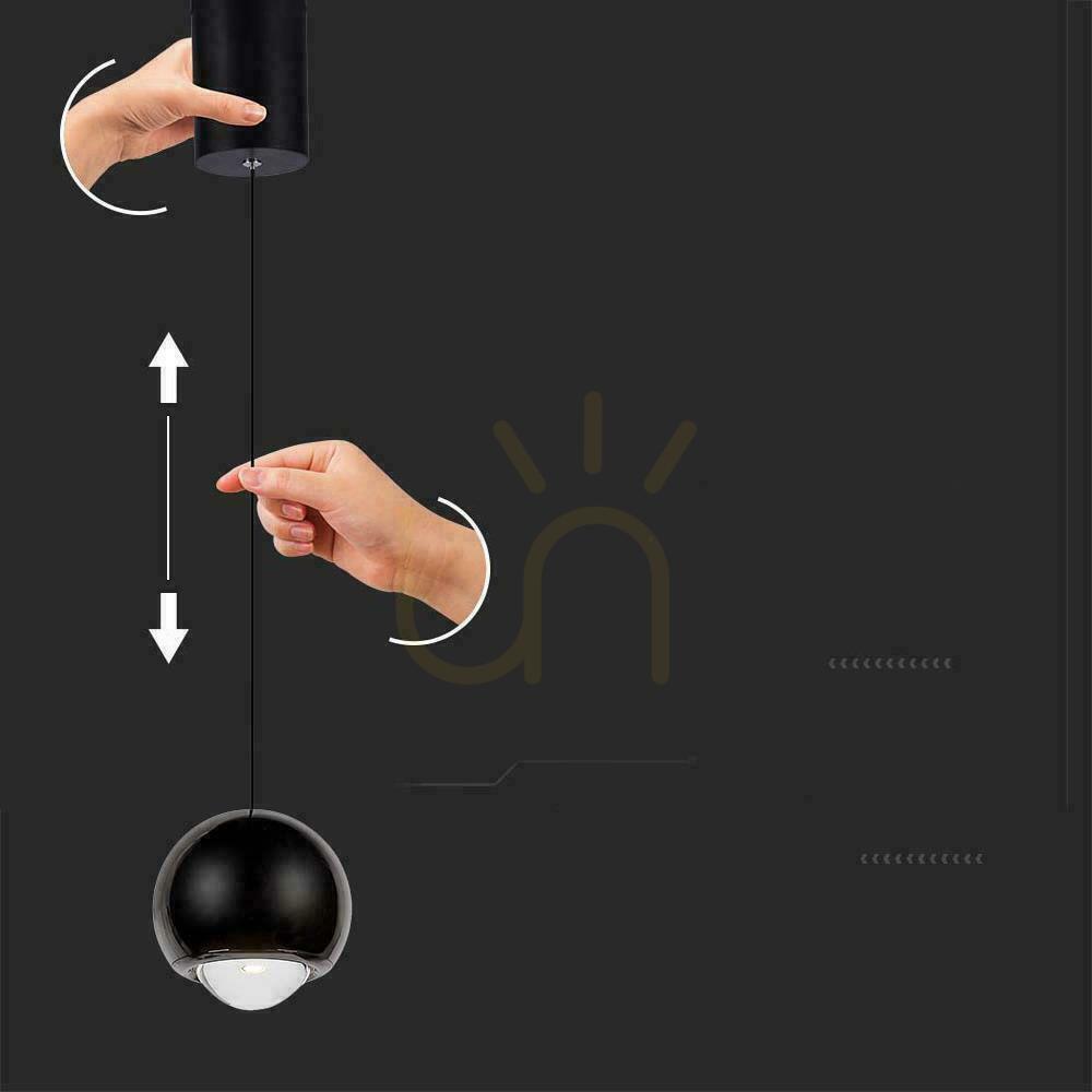 vyhliadka V-TAC LED závesné svietidlo 6W nastaviteľné 200cm čierne VT-7508 3000K 500lm V-TAC LED závesné svietidlo 6W nastaviteľné 200cm čierne VT-7508 3000K 500lm