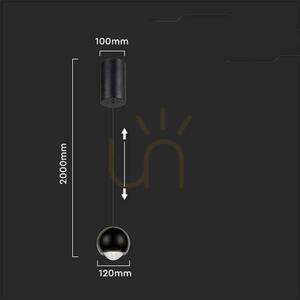 V-TAC LED závesné svietidlo 6W nastaviteľné 200cm čierne VT-7508 3000K 500lm 2 V-TAC LED závesné svietidlo 6W nastaviteľné 200cm čierne VT-7508 3000K 500lm small 2