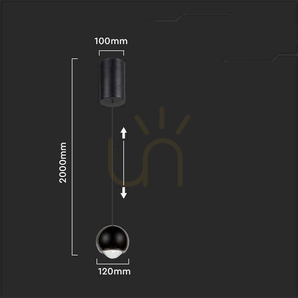 Náhľad V-TAC LED závesné svietidlo 6W nastaviteľné 200cm čierne VT-7508 3000K 500lm V-TAC LED závesné svietidlo 6W nastaviteľné 200cm čierne VT-7508 3000K 500lm