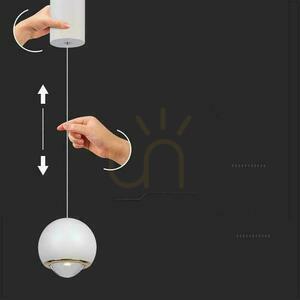 V-TAC LED závesné svietidlo 6W nastaviteľné 200cm biele VT-7508 3000K 500lm small 1