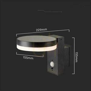 Záhradné nástenné svietidlo Solar V-TAC 5,5W LED Motion Sensor Round IP54 VT-1147 3000K 220lm 3 roky záruka small 2