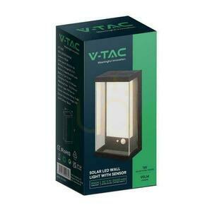 V-TAC 1W LED snímač pohybu IP65 čierny VT-1193 3000K 95lm Solárne nástenné záhradné svietidlo. small 5