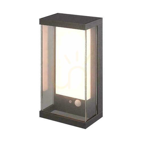 Skontrolujte Záhradné nástenné svietidlo Solar V-TAC 1W LED Motion Sensor IP65 Gray Anthracite VT-1193 3000K 95lm