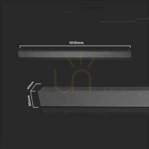 LED Line V-TAC 16W IP65 antracitové 100cm nástenné svietidlo VT-1176 4000K 2250lm. small 6