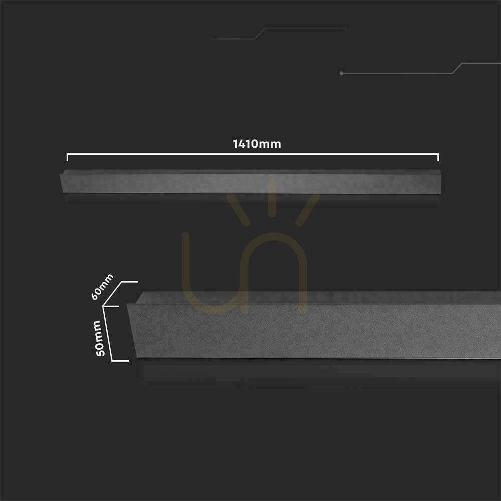 vyhliadka LED Line V-TAC 23W IP65 čierne 140cm nástenné svietidlo VT-1178 3000K 2875lm. LED Line V-TAC 23W IP65 čierne 140cm nástenné svietidlo VT-1178 3000K 2875lm.
