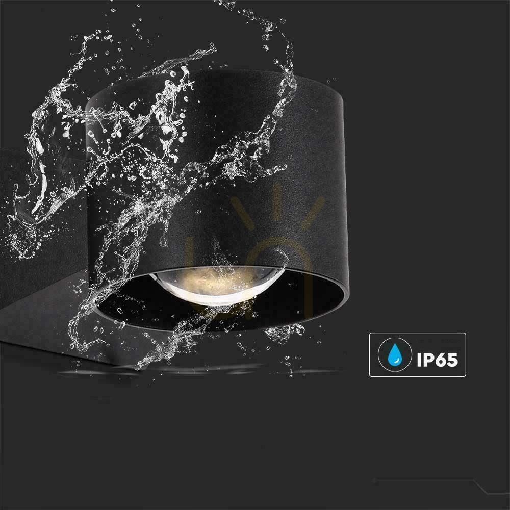 Šou V-TAC 5W nástenná lampa Top Down Black IP65 VT-1179 3000K 465lm V-TAC 5W nástenná lampa Top Down Black IP65 VT-1179 3000K 465lm