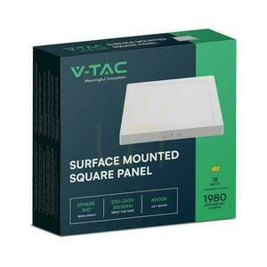 V-TAC povrchovo montované LED panelové svietidlo Premium Downlight 18W Square 220x220 VT-61018 4000K 1980lm. small 2