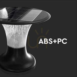 V-TAC 15W LED solárny záhradný stĺp IP65 CCT snímač pohybu čierny 26cm VT-426 6000K+4000K 2200lm 3 roky záruka small 1